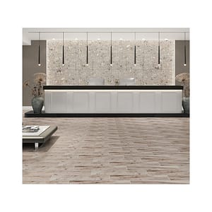 Alternative view of Gresie portelanata rectificata Terazzo Grey