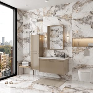 Alternative view of Gresie portelanata rectificata Invisible Marble Grey