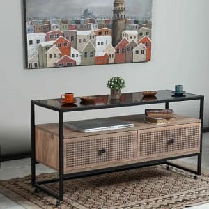 Comoda TV Sehzaade din Metal și Lemn