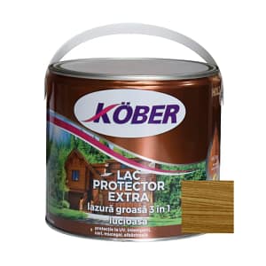 Lac Lazură 3 în 1 Kober Extra Stejar Închis 2.5L pentru lemn interior și exterior