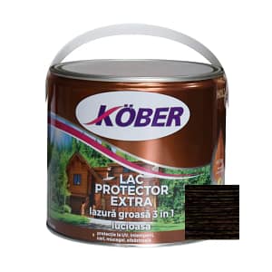 Lac Lazură 3 în 1 Kober Extra Wenge 2.5L pentru lemn interior și exterior