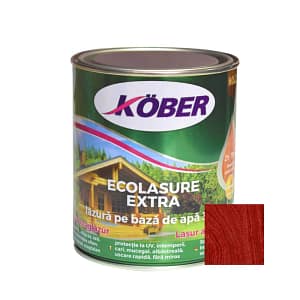 Recipient Lac Lazură Kober Ecolasure Extra Mahon 0.75L, pentru protecția și decorarea lemnului, disponibil în magazinul de bricolaj din Tășnad, Satu Mare