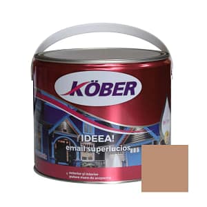 Vopsea email alchidic Kober Ideea cafeniu 2.5L interior exterior lucioasa pentru lemn si metal