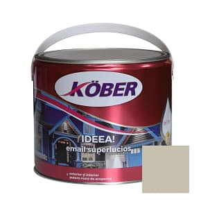 Vopsea email alchidic Kober Ideea crem ivoire 2.5L interior exterior lucioasa pentru lemn metal si zidarie
