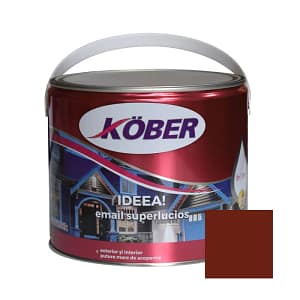Vopsea email alchidic Kober Ideea maro roșcat 2.5L pentru lemn si metal interior exterior lucios