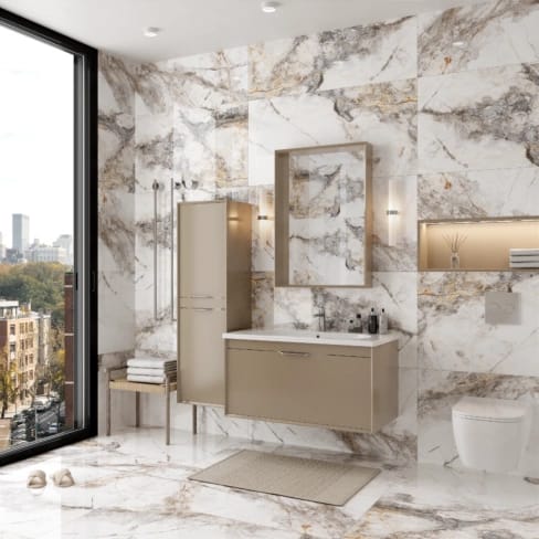 Gresie portelanata rectificata Invisible Marble Grey - imagine 2