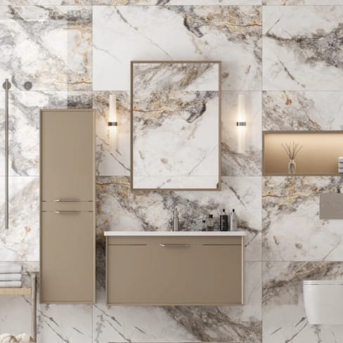 Gresie portelanata rectificata Invisible Marble Grey - imagine 3